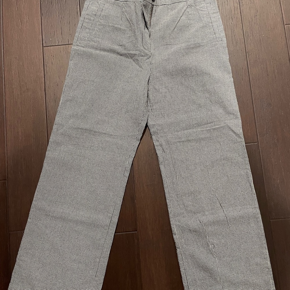Sezane Black and White Boot Cut Pants